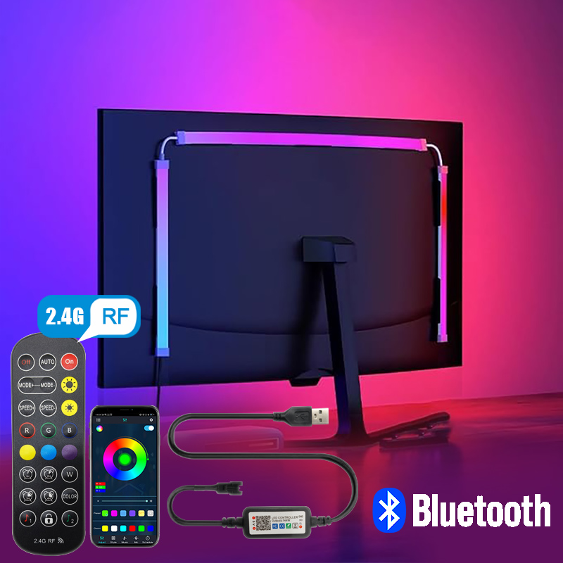 No Rgb Gaming Pc - Computerscherm Lichtstrip Monitor RGBIC Bluetooth LED-verlichting
