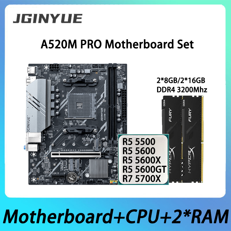 No Rgb Gaming Pc - JGINYUE A520M PRO moederbordkit met AMD
