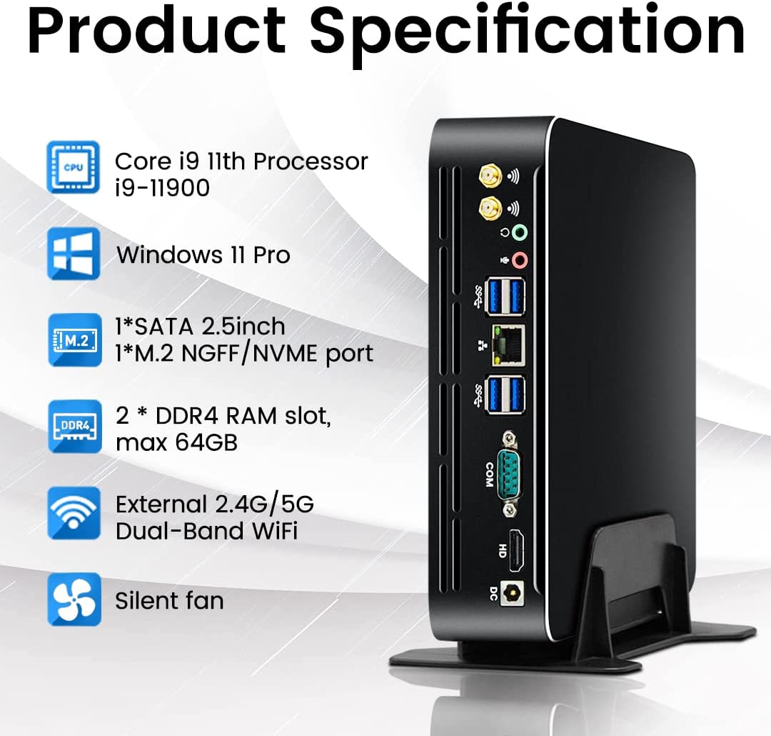 Pc Gaming Core I7 - Partaker 11e generatie Intel Mini PC