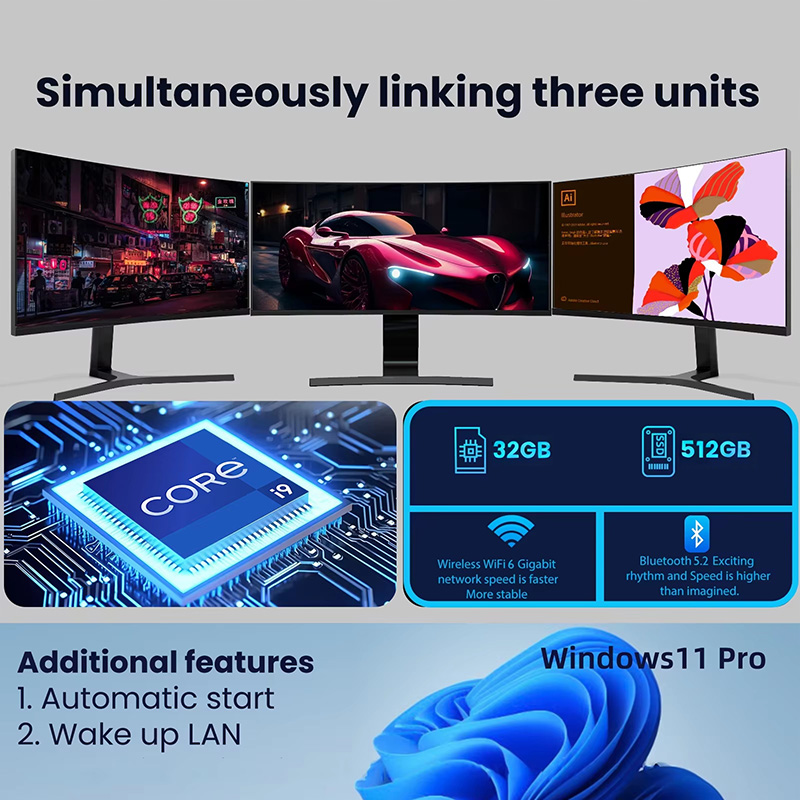 MINI PC Windows 11 Pro Core I9 - Pc Gaming Ram 32Gb recensie en prijs