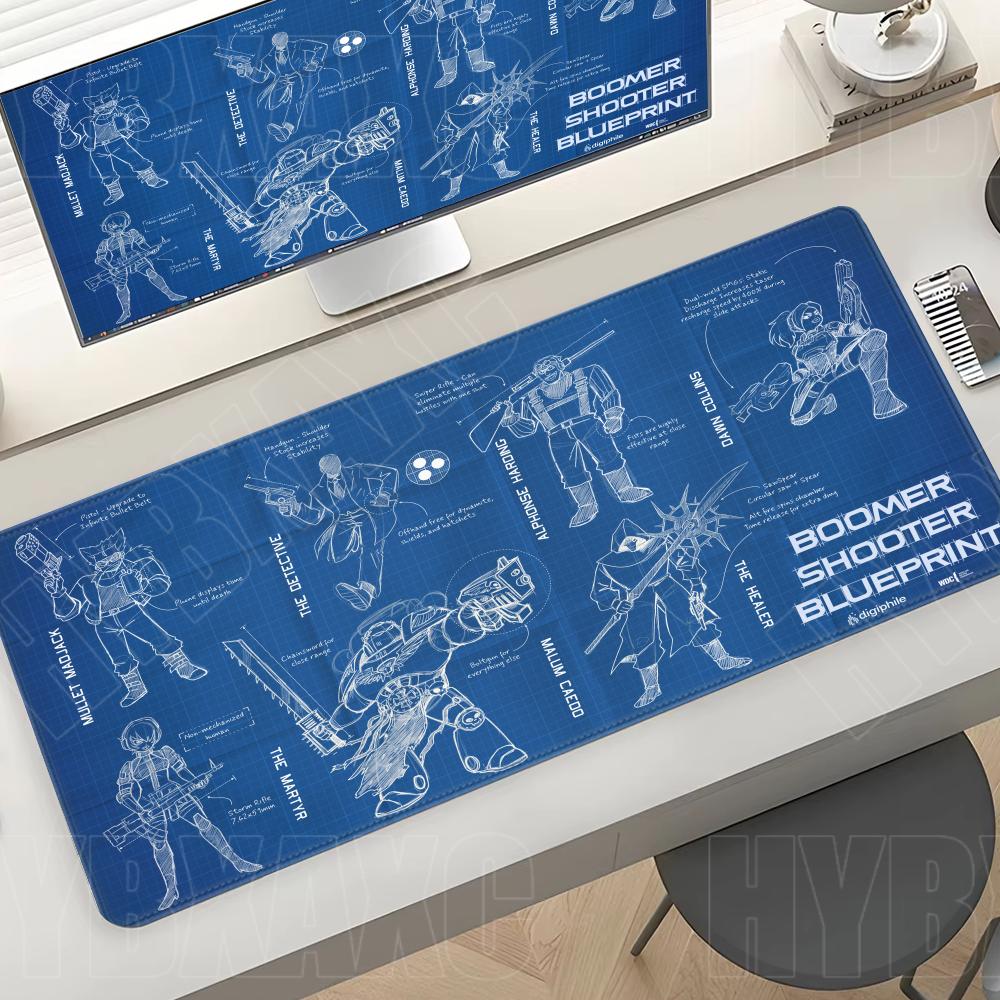 Zwarte grote muismat Ingenieur - Pc Gaming Drawing recensie en prijs
