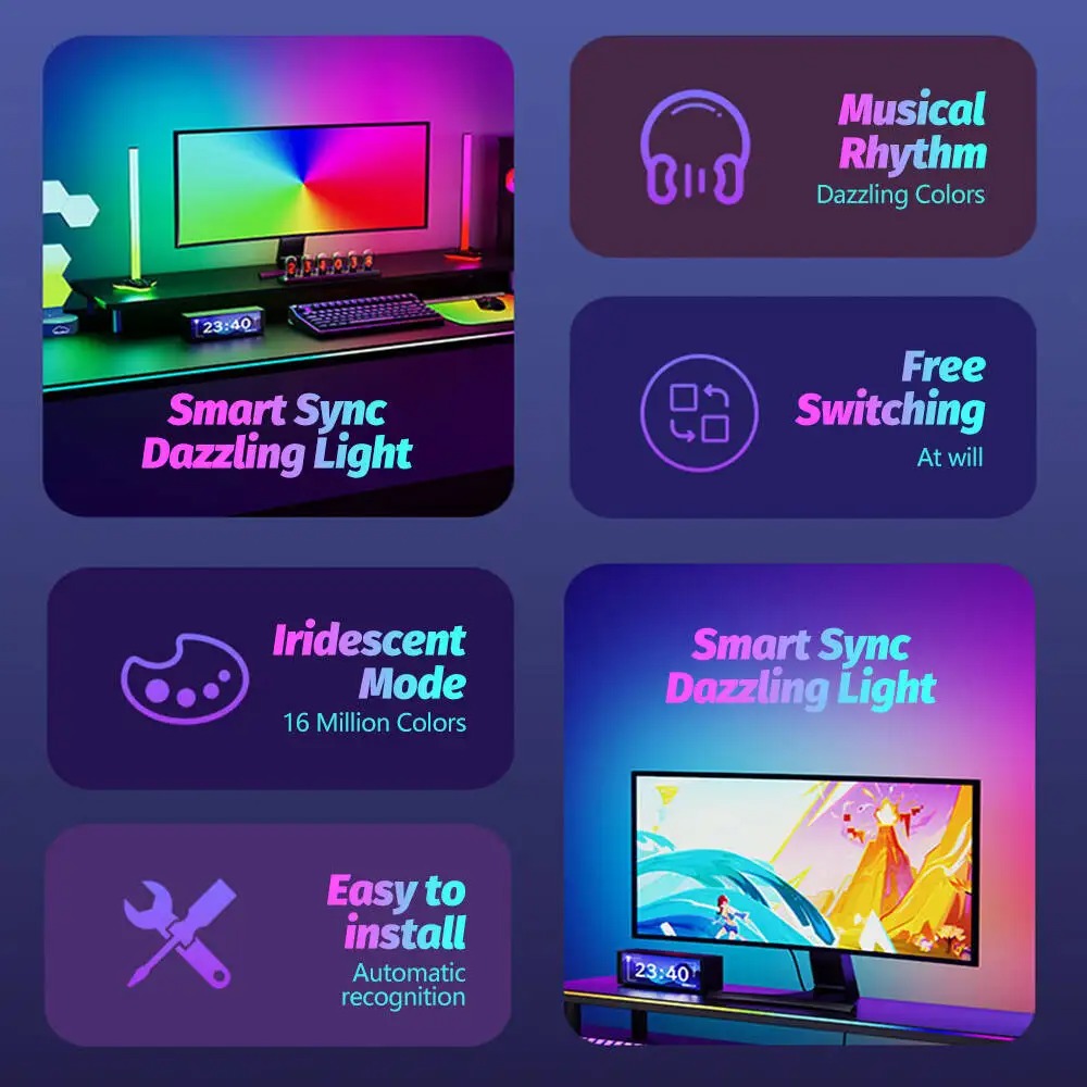 3/4-zijdige RGB Sync Lichtstri - No Rgb Gaming Pc recensie en prijs