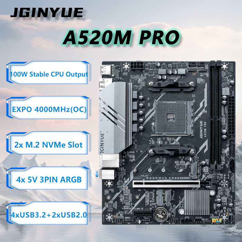 JGINYUE A520M PRO moederbordki - No Rgb Gaming Pc recensie en prijs