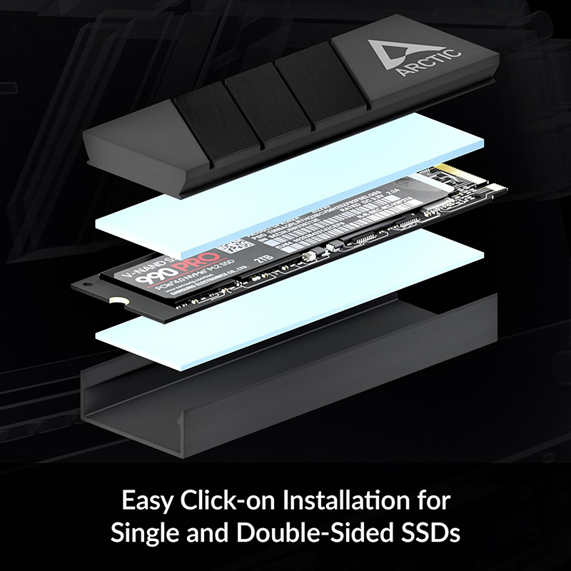 ARCTIC M2 Pro zwarte koellicha - M.2 Ssd Heatsink recensie en prijs