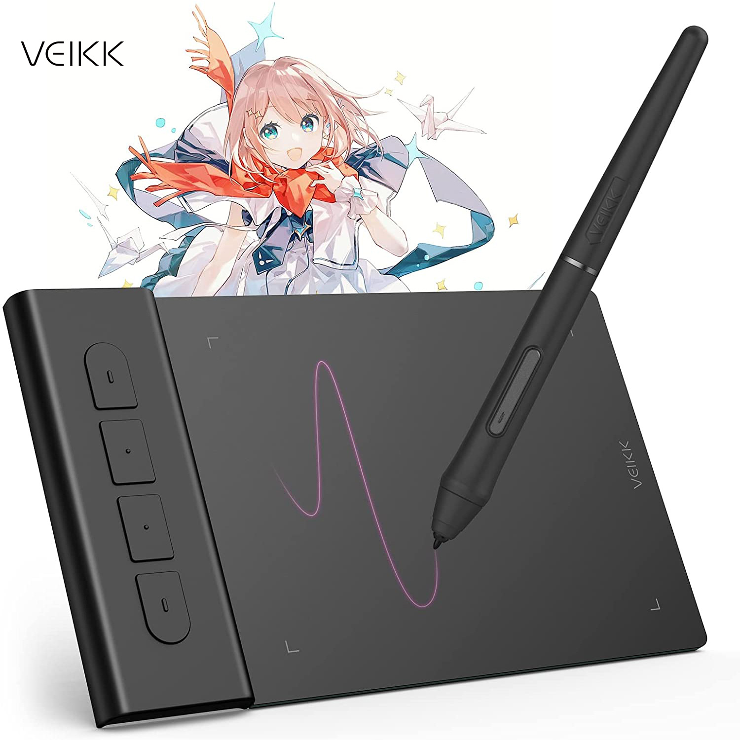 Veikk Vk430 Grafische Tekentab - Pc Gaming Drawing recensie en prijs