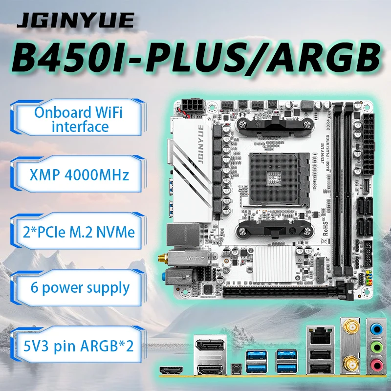 JGINYUE B450 ITX moederbordset - No Rgb Gaming Pc recensie en prijs