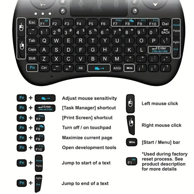 Mini draadloos toetsenbord 2,4 - Wireless Gaming Mouse recensie en prijs