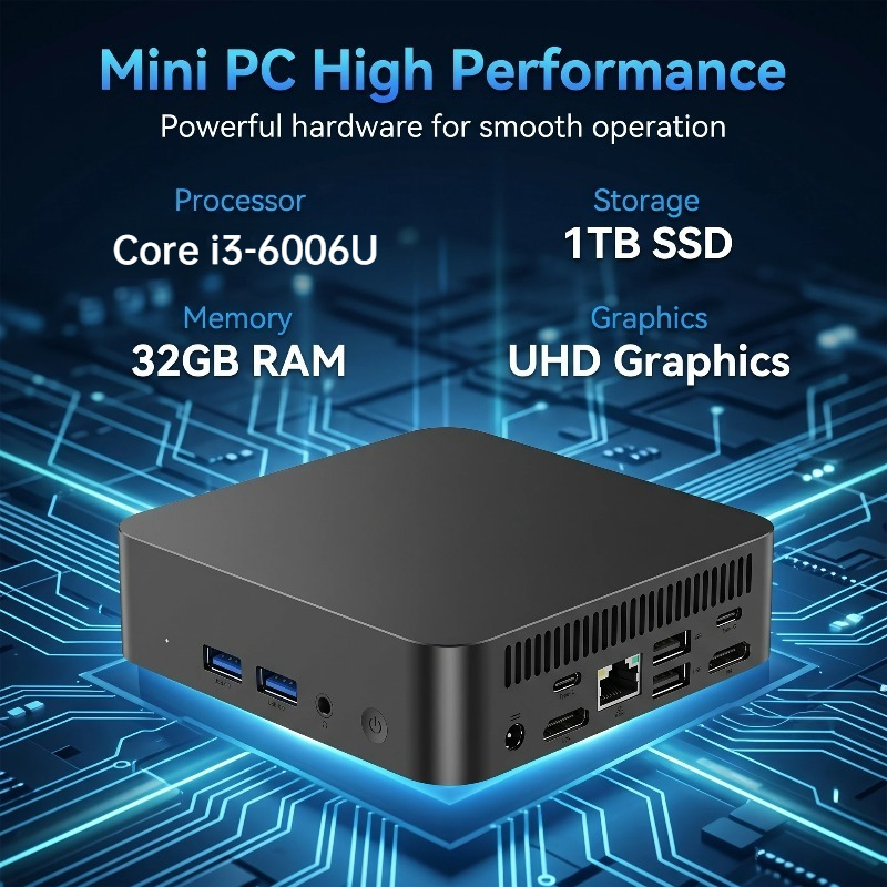 Mini-pc Intel Core i3‑6006U 32 - Pc Gaming Ram 32Gb recensie en prijs